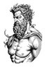 Placeholder: Hercules, realistis tatto sketch style, white background, profesional tatto sketch.