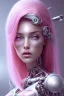 Placeholder: cyborg, pink hair, sexy, perfekt, real, dream