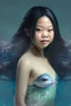 Placeholder: asian girl as a mermaid full body