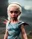 Placeholder: Daenerys Targaryen toddler, dragon, full body, dramatic lighting, angry, hyper realistic,