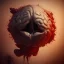 Placeholder: a ugly human brain with a lot of red liquid, steam punk, scary, horror, realistic, made in octane, cinematic, ultra-realistic, extremely detailed octane rendering, 8K, VRAY Super Real ar 2:3, dof photorealistic futuristic 50mm lens hard lighting dark gray tintype photograph, realistic lighting, sephia colors