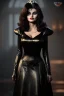 Placeholder: young sophia loren as evil queen in black leather, angry, stern look, volumetric lighting, particales,highly detailed,cinematic, deep colours,8