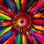 Placeholder: A burst of color lines, reveal a kaleidoscope magdala of vibrant hues in slow motion
