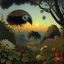 Placeholder: High definition photography of a marvelous landscape, birdman, trees, flowers, giant sun, intricate, Audubon, atmosphere of a Max Ernst painting, Henri Rousseau, thoughtful, interesting, a bit appalling, smooth