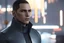 Placeholder: Markus in 8k anime cgi artstyle, Detroit become human them, normal eyes, close picture, neon effect, rain, apocalypse, intricate details, highly detailed, high details, detailed portrait, masterpiece,ultra detailed, ultra quality