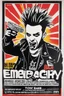 Placeholder: advertisement poster of a British punk selling an energy bar to eat, with the iconic Anarchy logo