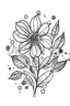 Placeholder: doodle art of simple flower
