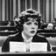 Placeholder: Clara Bow addressing the US Congress.