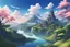 Placeholder: Anime fantasy landscape