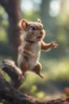 Placeholder: daisy slow motion jumping squirrel elf in angry talking mutant tree, bokeh like f/0.8, tilt-shift lens 8k, high detail, smooth render, down-light, unreal engine, prize winning