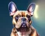 Placeholder: a detailed illustration of a french bulldog, phoenix bird wallpaper, luminescent body, full body, symmetrical body, realistic, glowing muscles, sharp focus, meticulously detailed, soft evening sky, 64k