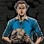 Placeholder: Diego Forlan Football soccer player posing. Squad, ghosts, monsters, Dark detective comic watchmen 1940 vintage. Paranormal.