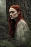 Placeholder: [Sophie Turner] Sophie stumbled wearily through the dense growth, branches clawing at her tattered clothes. How many days had she wandered this dismal forest? Her memories were fading along with her strength. The cliffs she'd spotted from afar had led her not to shelter, but further isolation. Endless rocky foothills dissolved into this gloomy woodland, the scraggly trees clinging to life in the parched soil. Finding water had become an obsession, driving her on even as hunger gnawed at her insi