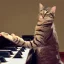 Placeholder: cat playing piano in style of walt disney