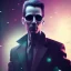 Placeholder: A beautiful portrait of man neo in the matrix color scheme, high key lighting, volumetric light high details psychedelic background