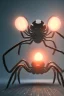 Placeholder: a grill that has the shape of a spider, volumetric fog, 4k, trending art, depth of field, radiosity