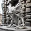 Placeholder: giger escher kobold sculpture in transparent white murano glass in front of crumbeling stone wall,bokeh like f/0.8, tilt-shift lens 8k, high detail, smooth render, down-light, unreal engine,bokeh like f/0.8, tilt-shift lens 8k, high detail, smooth render, down-light, unreal engine