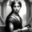 Placeholder: a young woman playing video games, Gustave Doré black and white illustration, perfect eyes