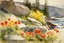 Placeholder: Sunny day, spring, flowers, rocks, mountains, epic, winslow homer watercolor paintings