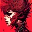 Placeholder: beautiful punk girl, hyper detailed, hyperdetailed, intricately detailed, illustration by <kilian eng> <Yoji Shinkawa>, darkred tones,