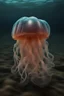 Placeholder: A nylon bag in the ocean looking exactly like jelly fish. Hyper realistic photo.