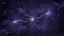 Placeholder: A minimalist abstract 2d digital art graphic and ink montage,. Deep dark purple background with pale neural network and galaxy background, human nervous system with fade little lights , white-dark blue-pale gray and black colors, Clean composition with strange surreal vibe, emotional, abstractions, neurodivergens soul and mind, cinematic, thriller, human dark shilouette