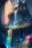 Placeholder: Phantasy landscape.Paradise hauntedgarden, unicorn, bright magic art, splash art, high quality, 8k, digital painting, glitter, waterfall, greenery, butterflies, birds of paradise, gnome's house, trending on artstation, sharp focus, studio photo, intricate details, highly detailed, by greg rutkowski