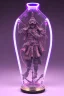 Placeholder: Futuristic Neon crystal skeleton samurai smoke glass fire