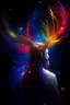 Placeholder: prismatic hair ethereal transparent prism astral projection Male antlers druid beard sparkling radiance prismatic shining starlight enshrouded dusk