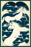 Placeholder:  a group of unicorns that are on top of each other, a poster by Nōami, ukiyo-e, anime aesthetic, minimalist.