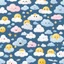 Placeholder: Cute clouds, various facial expressions, Pixar style, transparent background without limbs, seamless tile