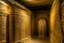 Placeholder: A beige underground mine with a temple designed in ancient Egyptian architectures and sculptures painted by Vincent van Gogh