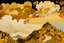 Placeholder: A beige mountain in the clouds with African pan flutes painted by Gustav Klimt