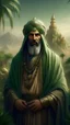 Placeholder: Islamic, Grand, Beautiful, Giant, Fantasy World, Clear View, Honest Facial Features, Accurate Details, Robe, Headdress, Background, ask, with begroun, jungle desert