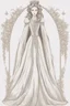 Placeholder: The enchanting queen, radiating grace and elegance. She would wear a flowing gown made of silk and adorned with delicate lace and pearls. Her crown would be a delicate tiara, embellished with sparkling gems.