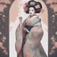 Placeholder: baroque art aesthetic geisha