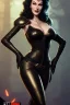 Placeholder: Ava Gardner as evil queen in black leather, busty, cleavage, curvy, angry, stern look. character design by cory loftis, fenghua zhong, ryohei hase, ismail inceoglu and ruan jia. unreal engine 5, artistic lighting, highly detailed, photorealistic, fantasy