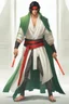 Placeholder: Full Body, Male Tan Human, Sith, Red Blindfold, Green and Black Robes, Handsome face, Black hair.