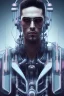 Placeholder: cyberpunk, head, men, portrai