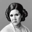 Placeholder: [[extrem stunning photorealistic carrie fisher as princess leia in star wars]] :: [[photorealistic sharp brown eyes, inticate ornate white gown, symmetrical short hair, head and shoulders portrait, 8k resolution photorealistic portrait by Greg Rutkowski, WLOP, hyperdetailed, intricately detailed, triadic colors]]