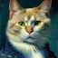 Placeholder: Portrait of a cat by Van Gogh