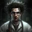 Placeholder: 27 year old crazy-hair submarine medic white clothes realistic grimdark portrait