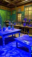 Placeholder: A purple laboratory covered in slime designed in Heidrun manuscripts painted by Vincent van Gogh