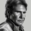 Placeholder: whitemarble harrison ford as han solo, full of details, hight definition, black backround, 8k