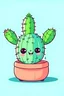 Placeholder: cute cactus cartoon drawing with face