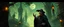 Placeholder: crow vintage mustache thief quickling juggler man in then elven magical green city of Forgotten Realms, myth drannor