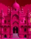 Placeholder: A magenta casino themed Indian palace painted by Alan Sorrell