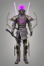 Placeholder: Futuristic Neon crystal skeleton samurai smoke glass