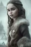 Placeholder: full portrait body, emilia clarke, viking clothes, colored makeup, 8k, light effetc, fog, particles,