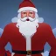 Placeholder: portrait of Santa flying in a jet